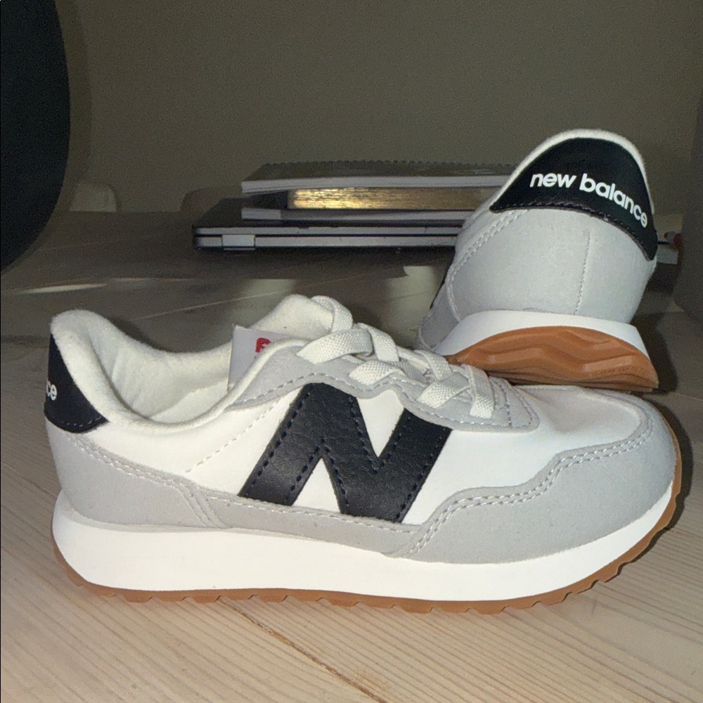 New Balance Kids' Gray and Black Sneakers